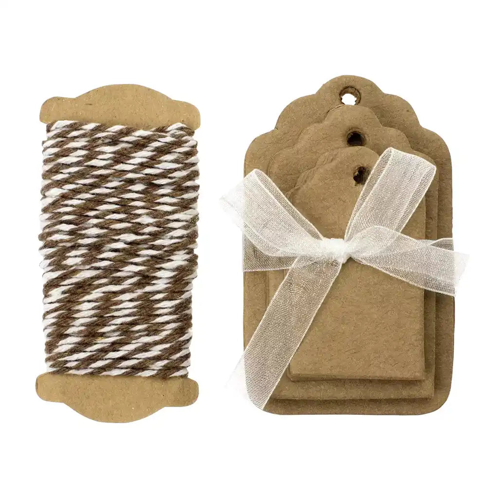 Paper Labels 15pcs 5-8x3-5cm, Brown