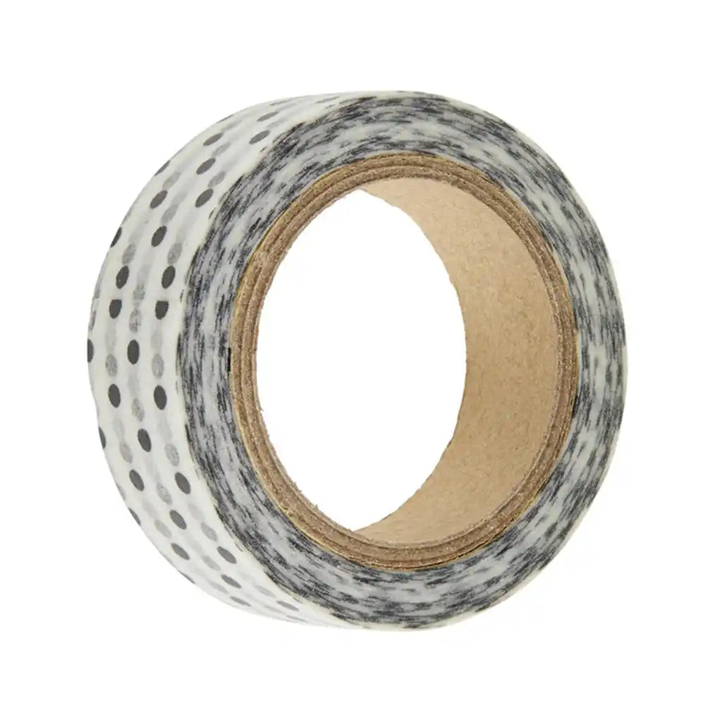 Washi Tape 15mmx10m, Black Dots