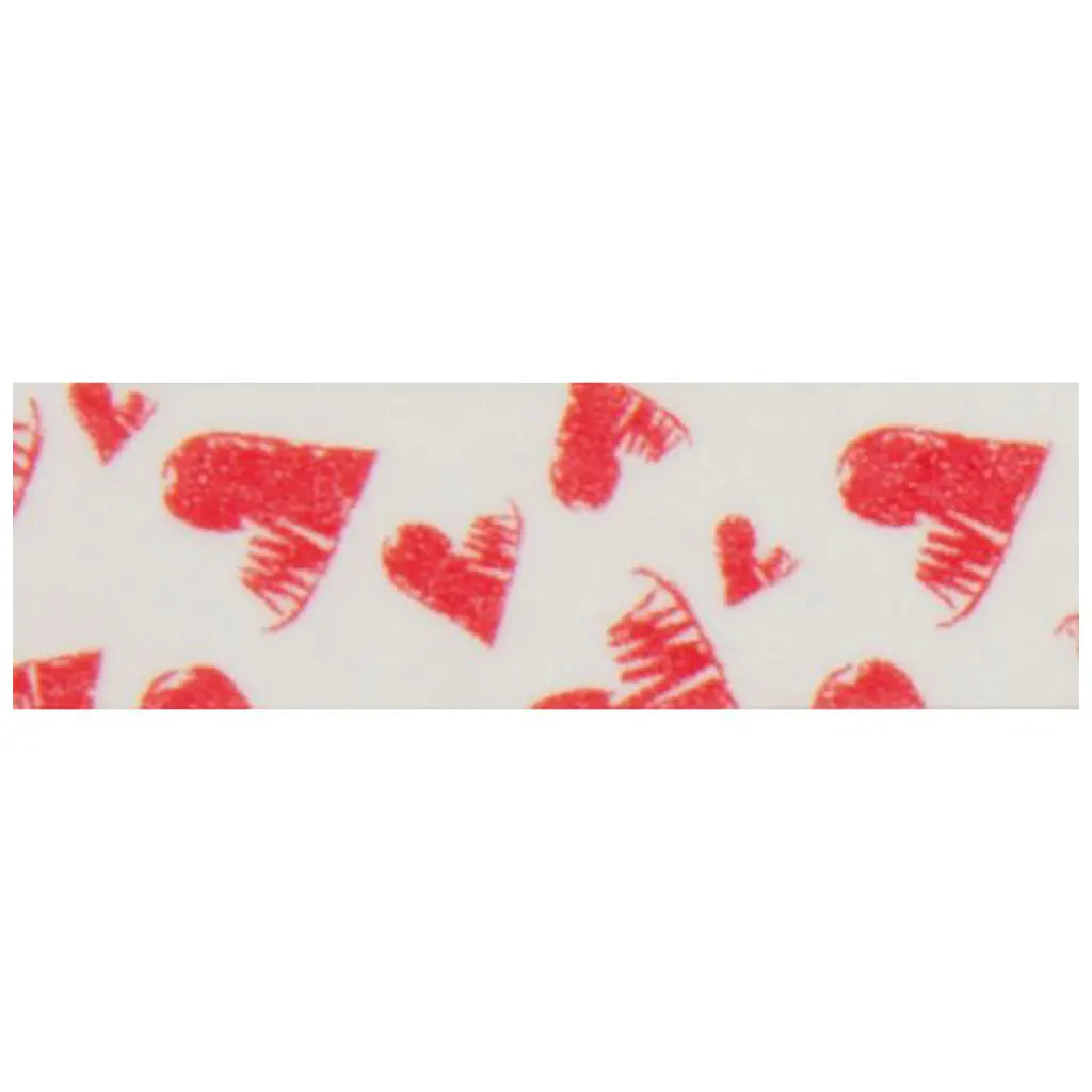 Washi Tape 15mmx10m, Red Hearts