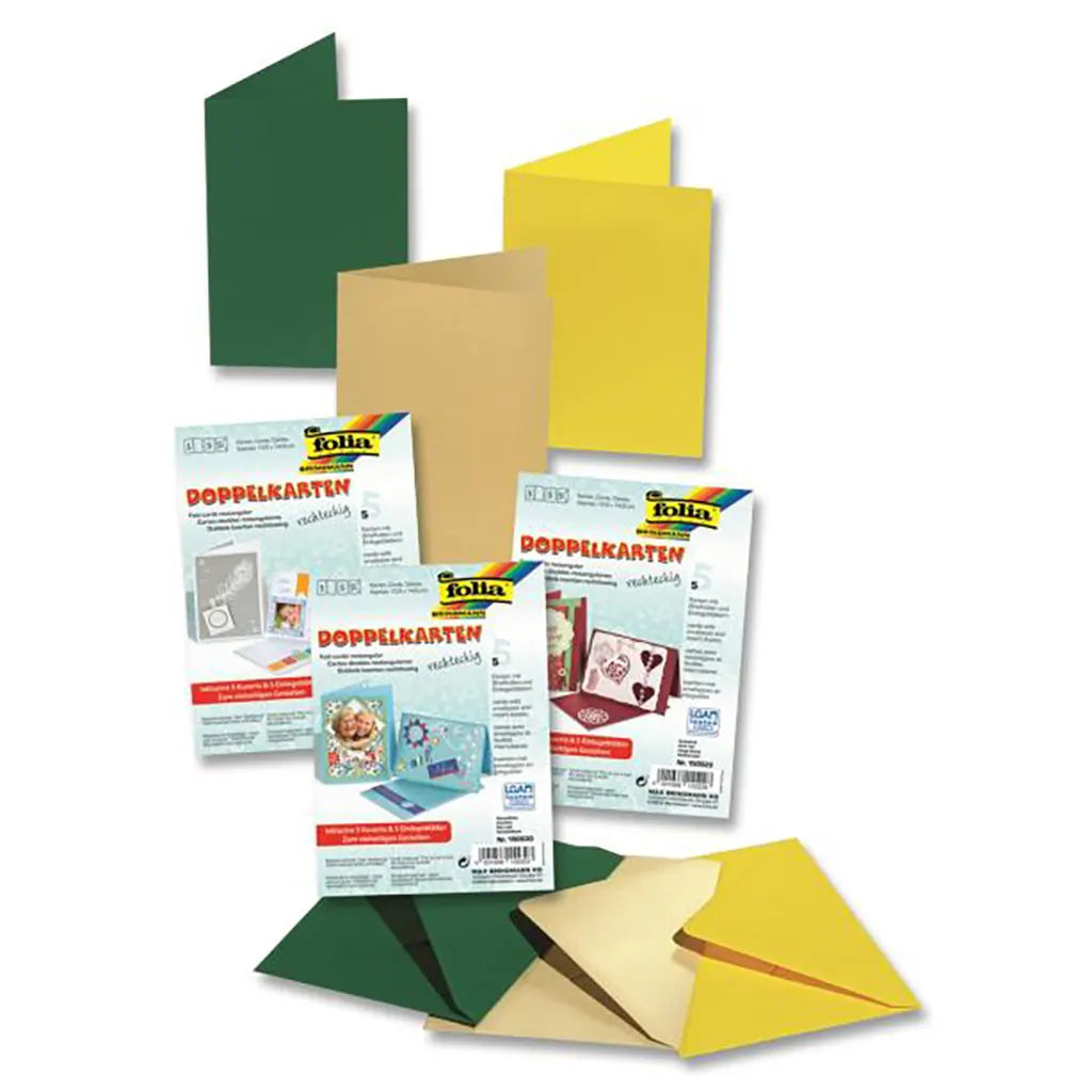 Double Cards 220g/m 13.5x15cm, White