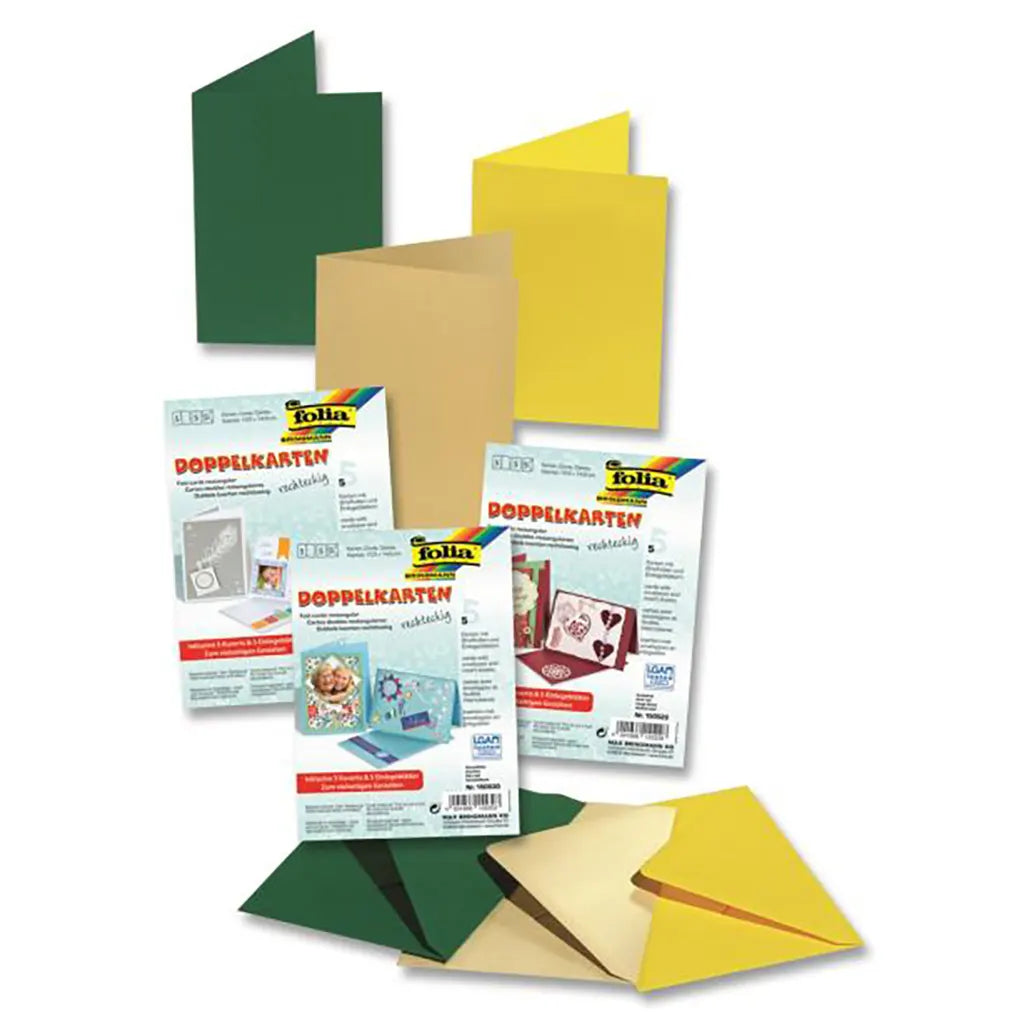 Double Cards 220g/m 13.5x15cm, Silver