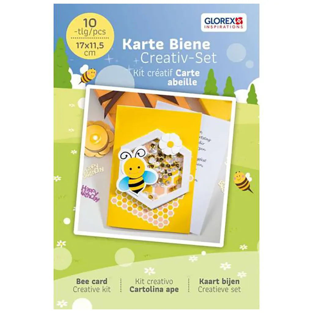 DIY card bee. 17x11.5cm