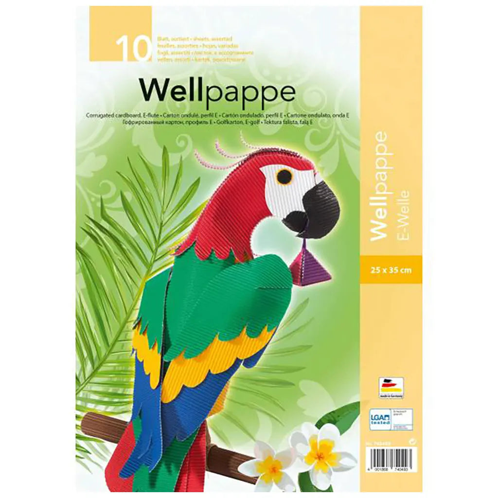 Corrugated Cardboard. 10pcs 25x35cm, Assorted