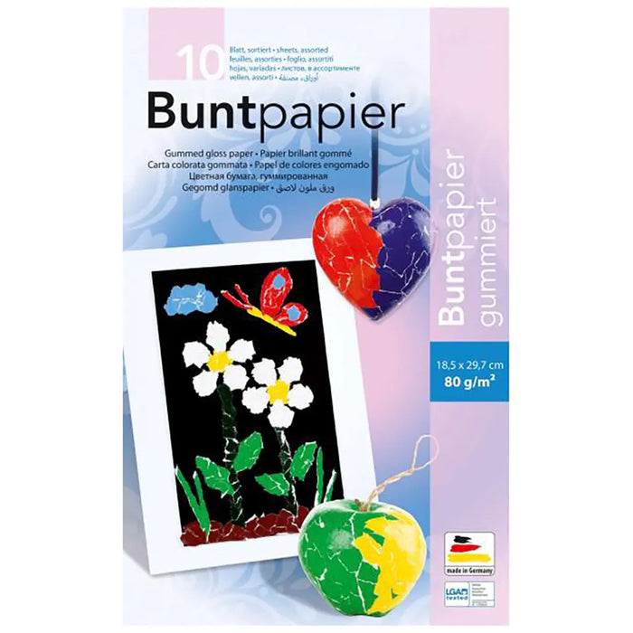 Tinted paper. 10 Sheets 18.5x29.7cm, Assorted