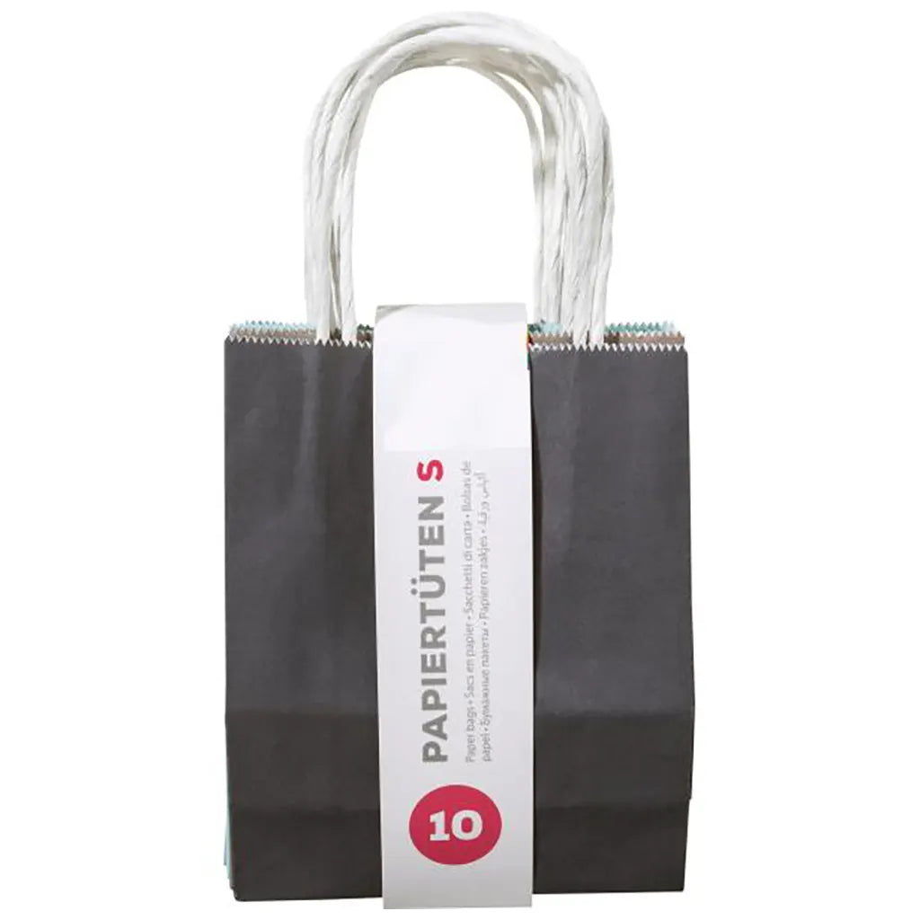 Kraft Paper Bags 12x5,5x15cm, 10pcs Assorted