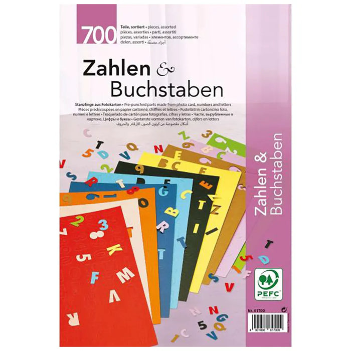 Photocarton Pieces 700pcs Letters+Numbers Assorted
