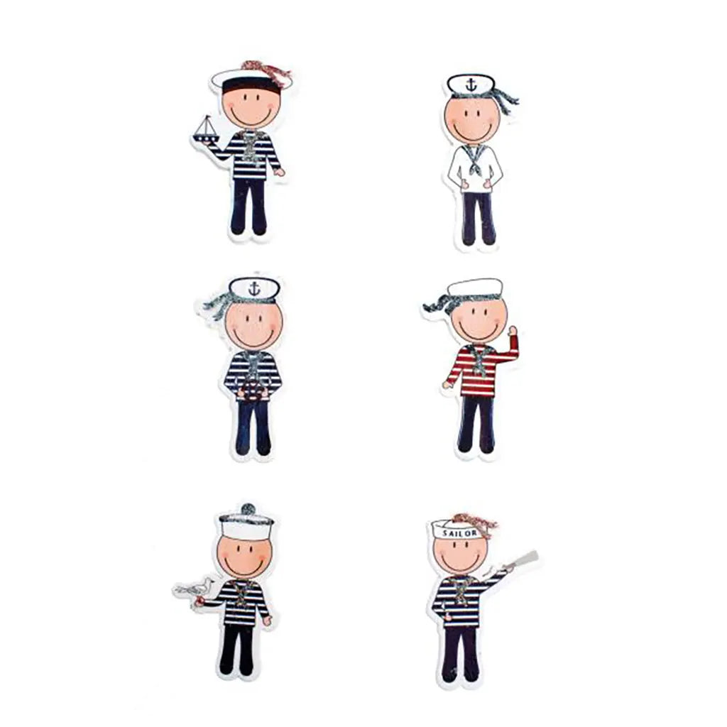 Maritime Stickers Seamen 6pcs 3.5X4cm