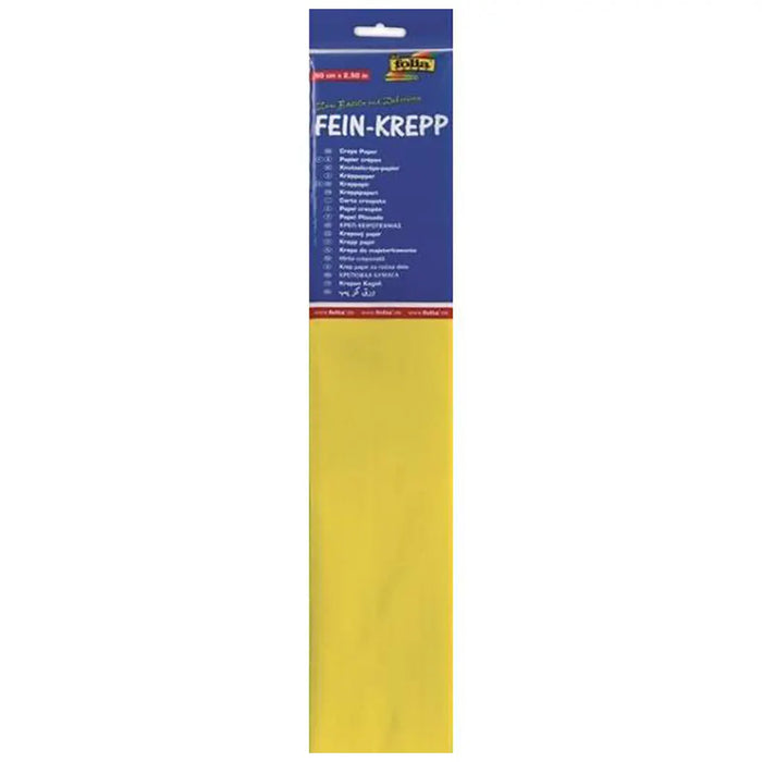 Crape paper 32g/m2 50x250cm, 1 Roll, Yellow