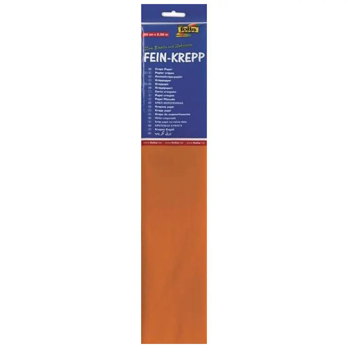 Crape paper 32g/m2 50x250cm, 1 Roll, Light Orange