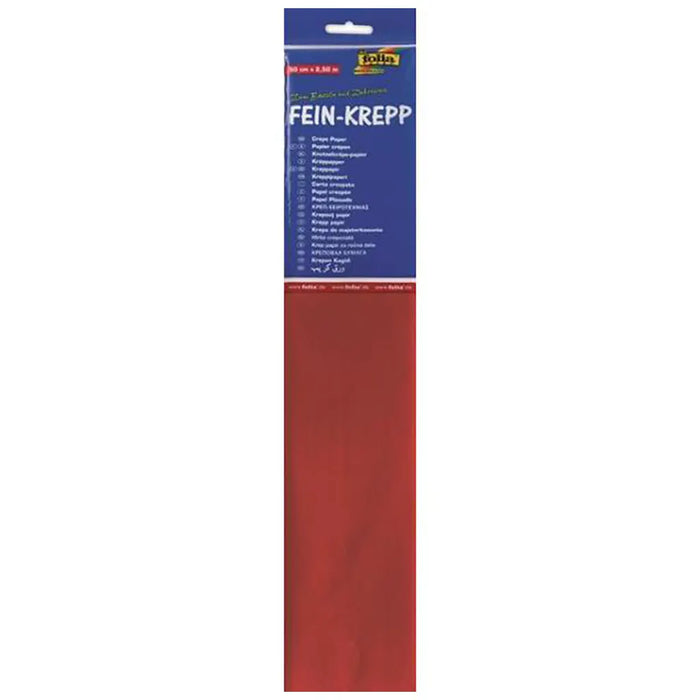 Crape paper 32g/m2 50x250cm, 1 Roll, Fire Red