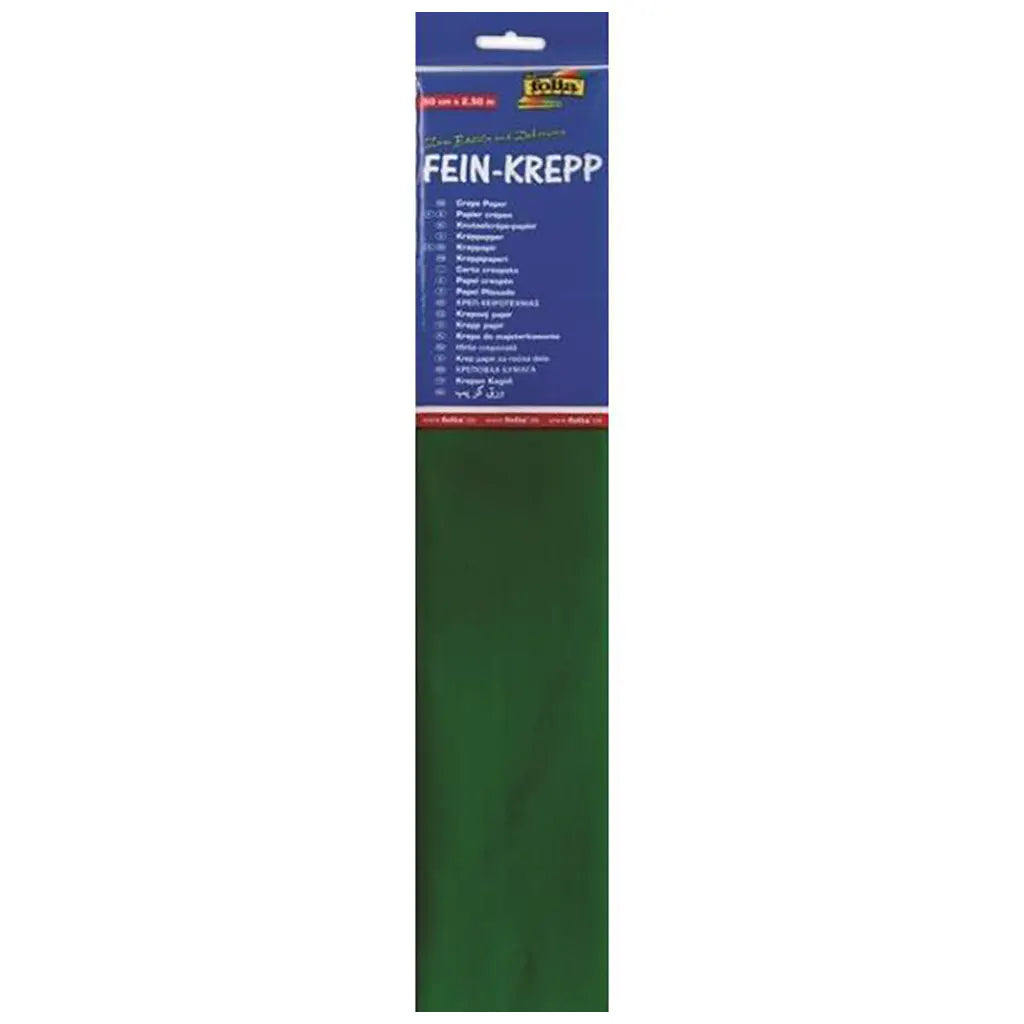 Crape paper 32g/m2 50x250cm, 1 Roll, Moss-Green