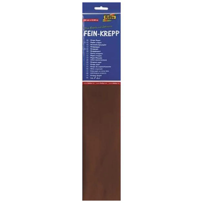 Crape paper 32g/m2 50x250cm, 1 Roll, Brown