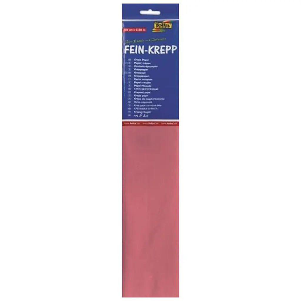 Crape paper 32g/m2 50x250cm, 1 Roll, Pink