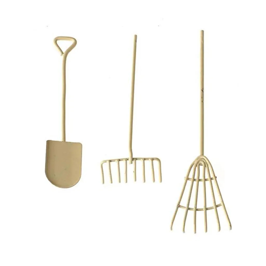Mini-Gardening Tool Set 3pcs Cream L:12cm