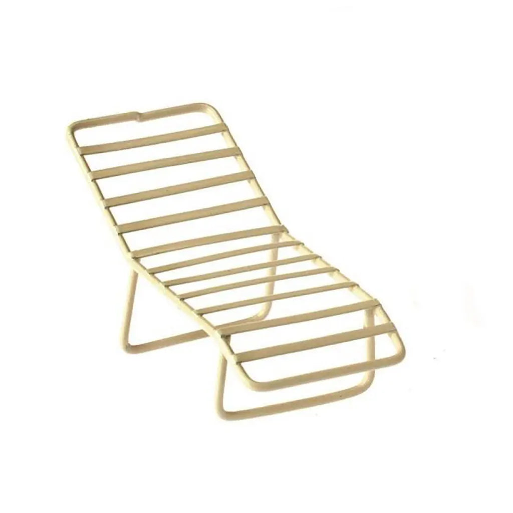 Mini-Gardening Lounger Cream 10x4x5cm