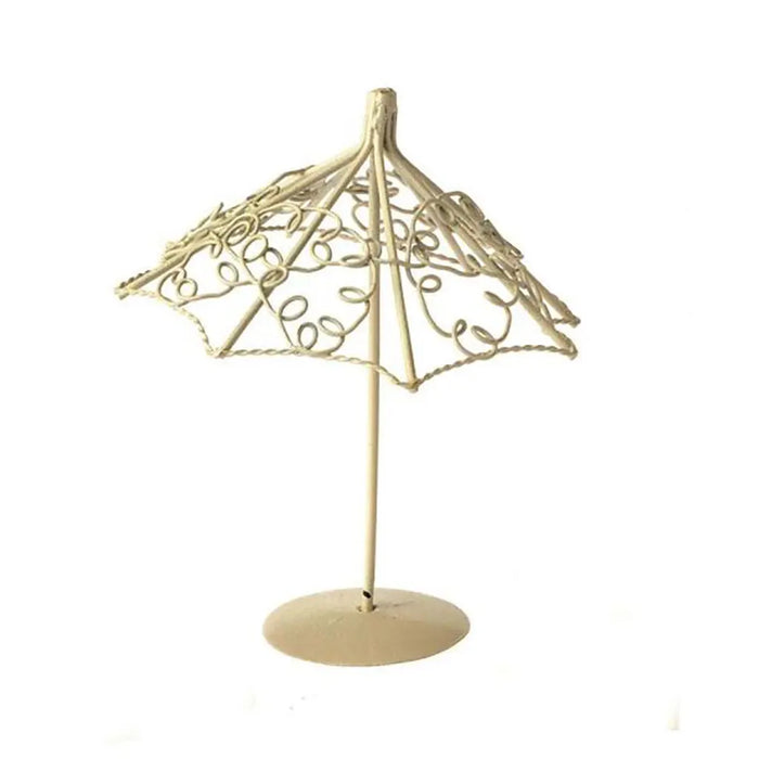 Mini-Gardening Umbrella Cream H 11cm D 9cm