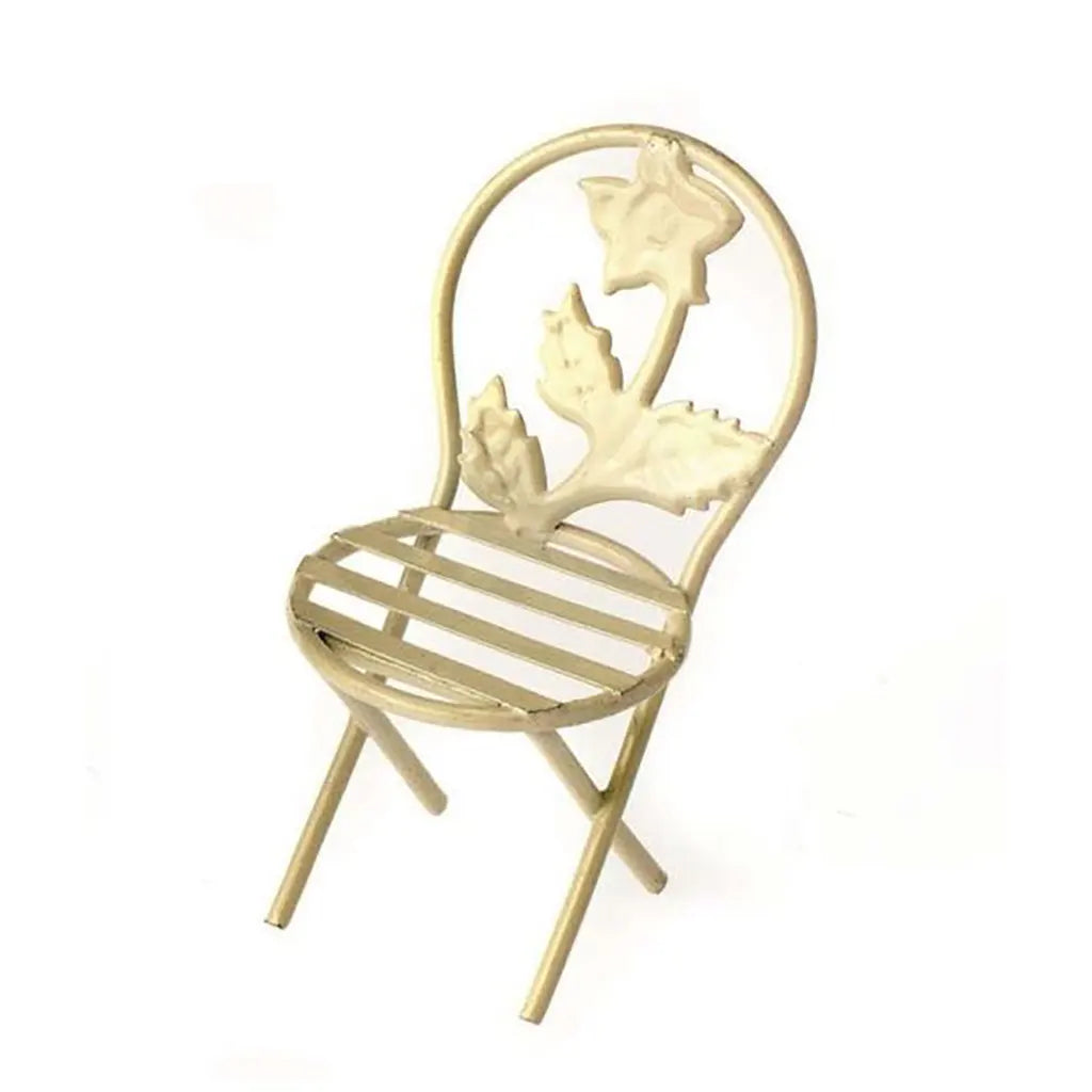 Mini-Gardening Chair Cream 4x4x3.5cm
