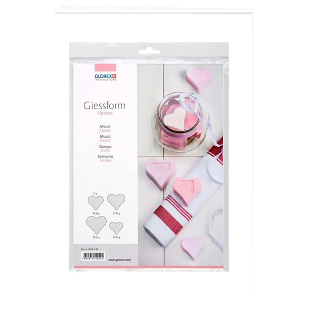 Mould Hearts 4pcs 50-65mm