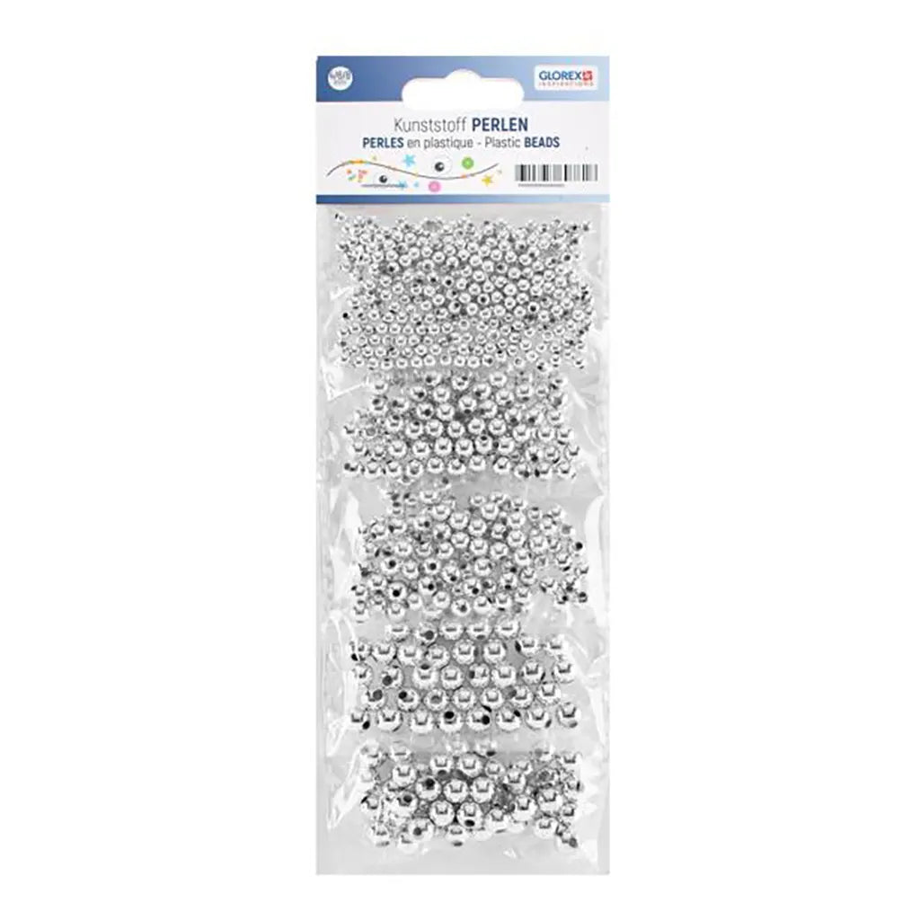 Wax Beads Set 4/6/8mm 630pcs, Silver