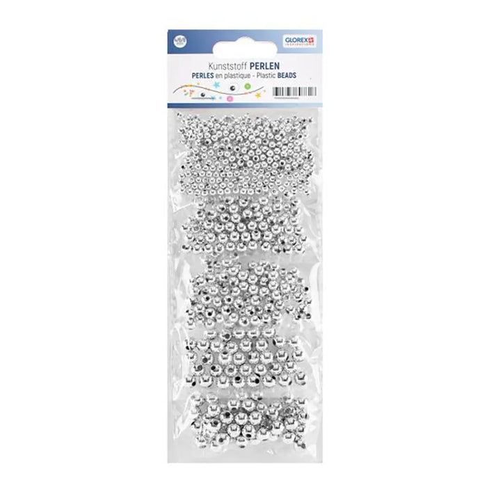 Wax Beads Set 4/6/8mm 630pcs, Silver