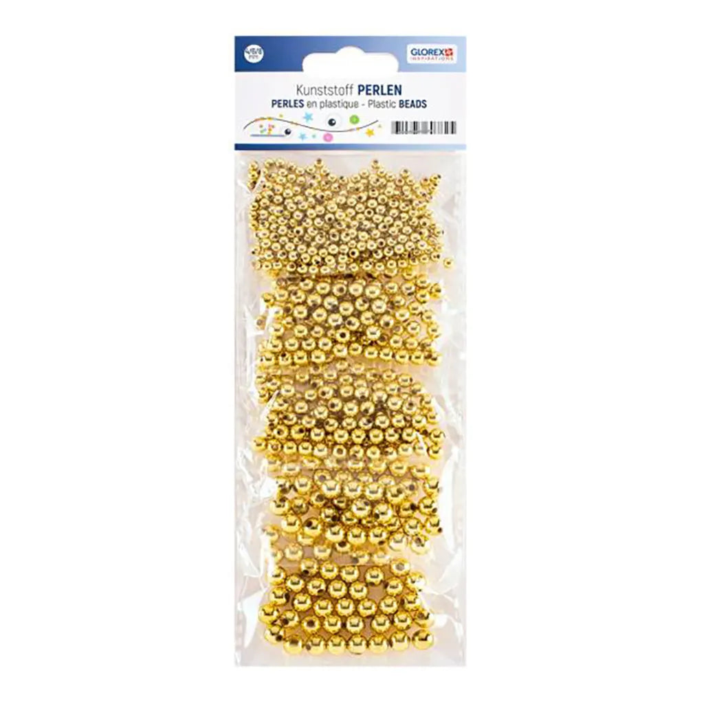 Wax Beads Set 4/6/8mm 630pcs, Gold