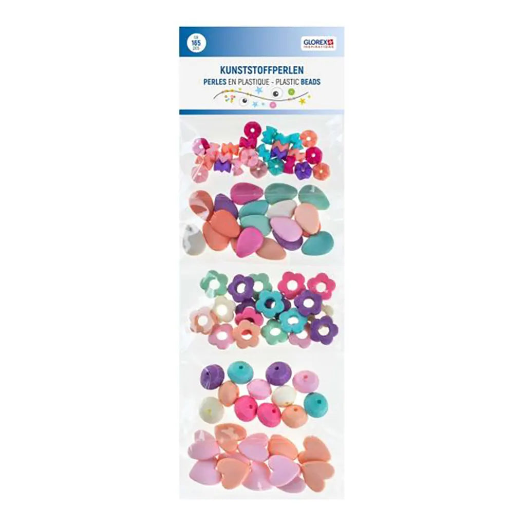 Plastic Beads Kit Assorted Multicolored