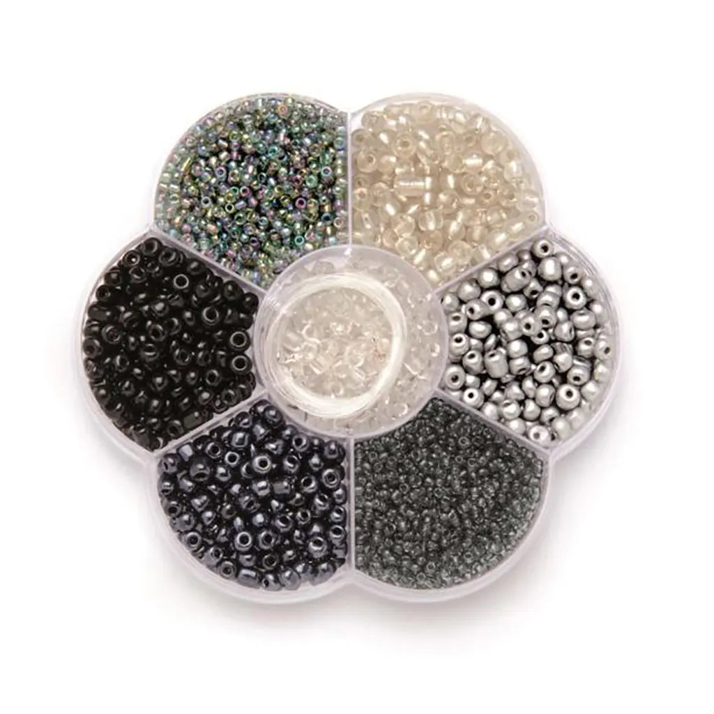 Beads Mix 9x10x2cm, Black/Silver