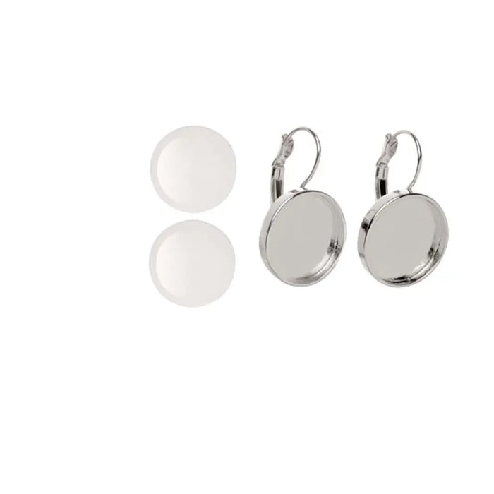 Earring Round 2pcs Silver ?18mm
