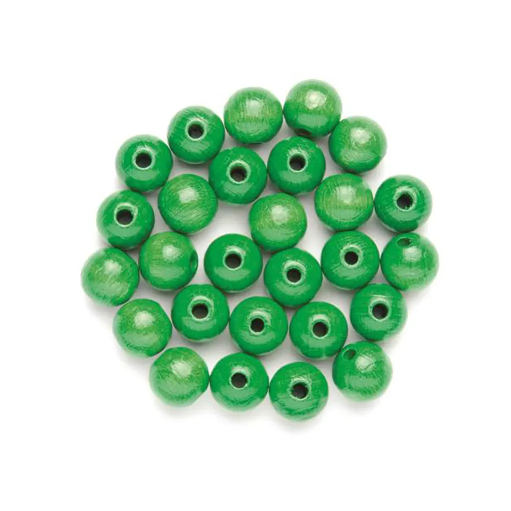 Wooden Beads 8mm 80pcs, Green