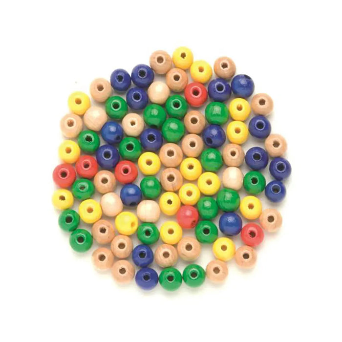 Wooden Beads 8mm 80pcs, Multicolor