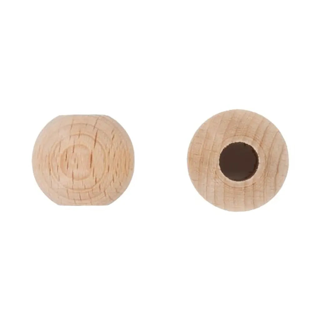 Wooden Ball Drilled 20mm 12pcs Hole 8mm, Birch