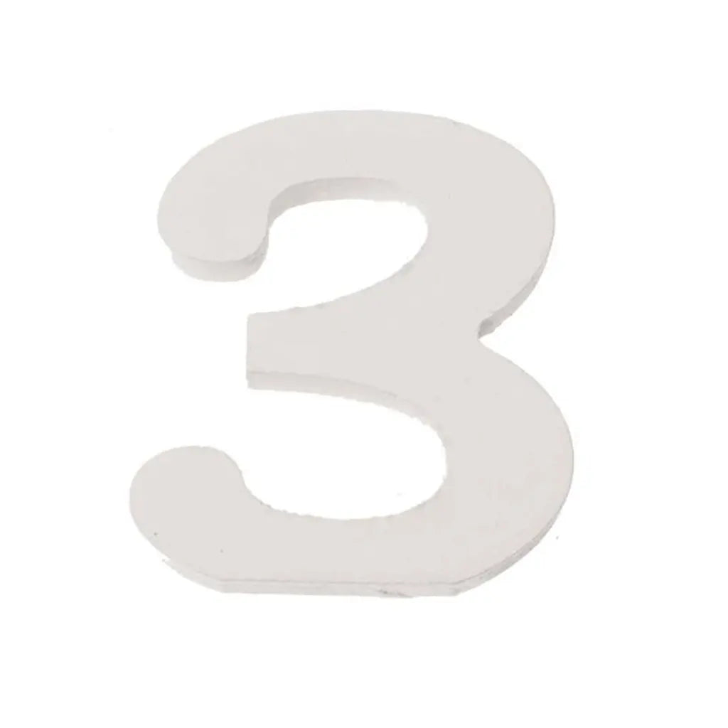 Number 3 MDF 5.5x0.9cm, 1pc