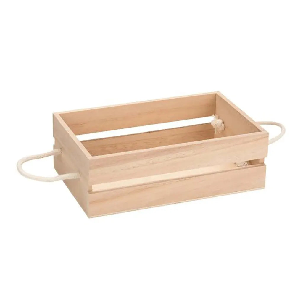 Wooden Box with Cord Handle 21x13x7cm