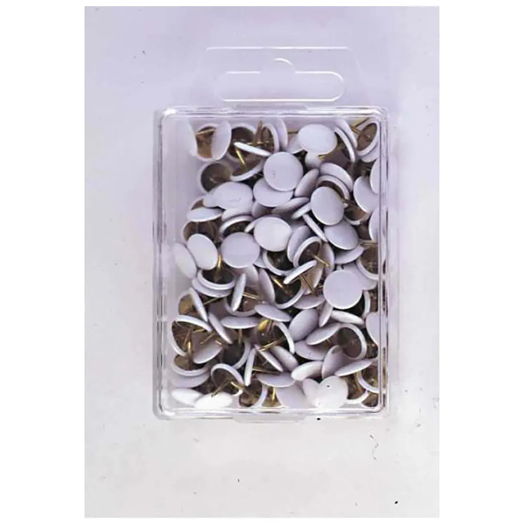 Drawing Pins White 120 Pins