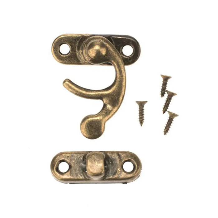 Lock For Wooden Boxes 2pcs Incl Srew, Oldgold