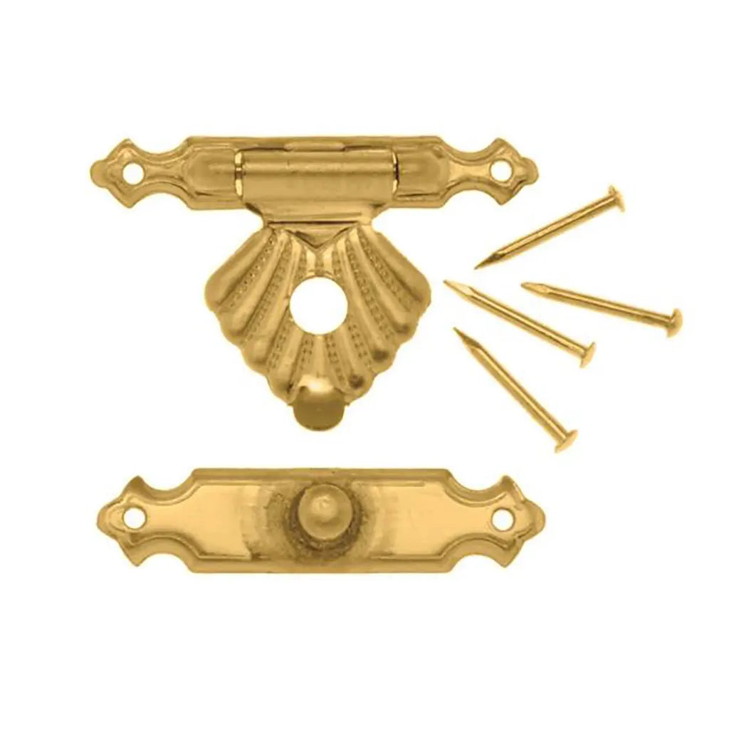 Miniature Rustic Catch 2 Pairs 26X19 mm/8 Pins. Gold