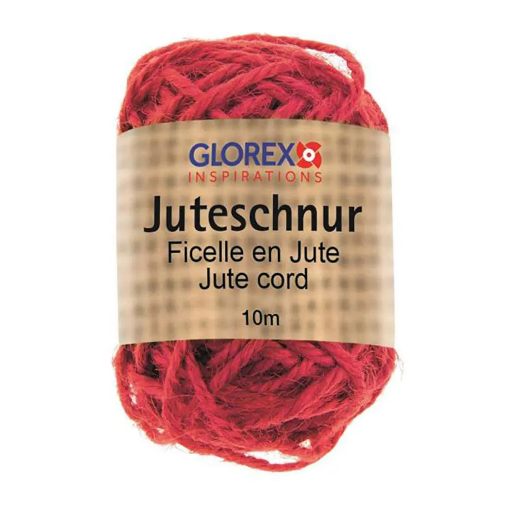 Jute Cord 100% 10m, Red