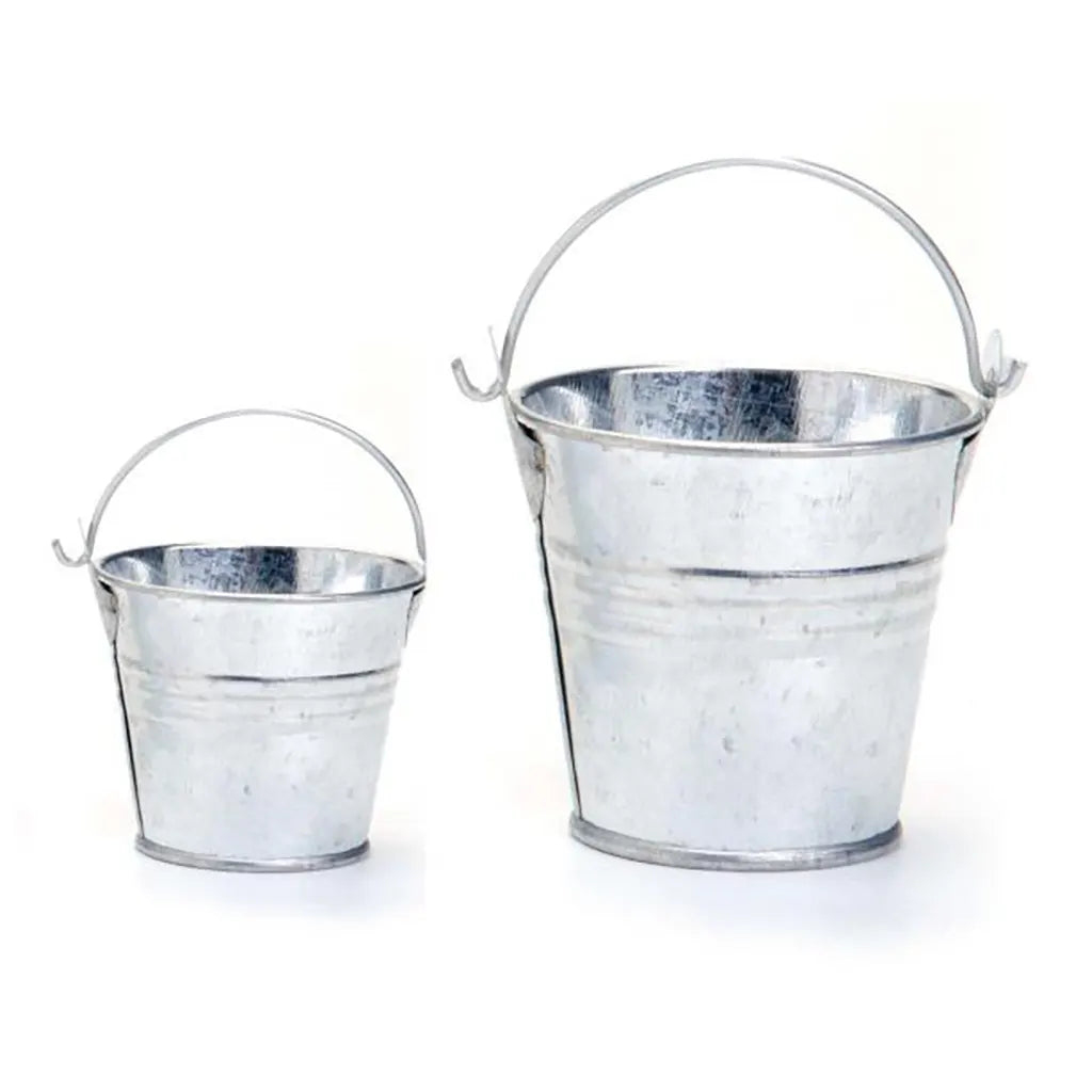 Metal bucket 8x7cm galvanized
