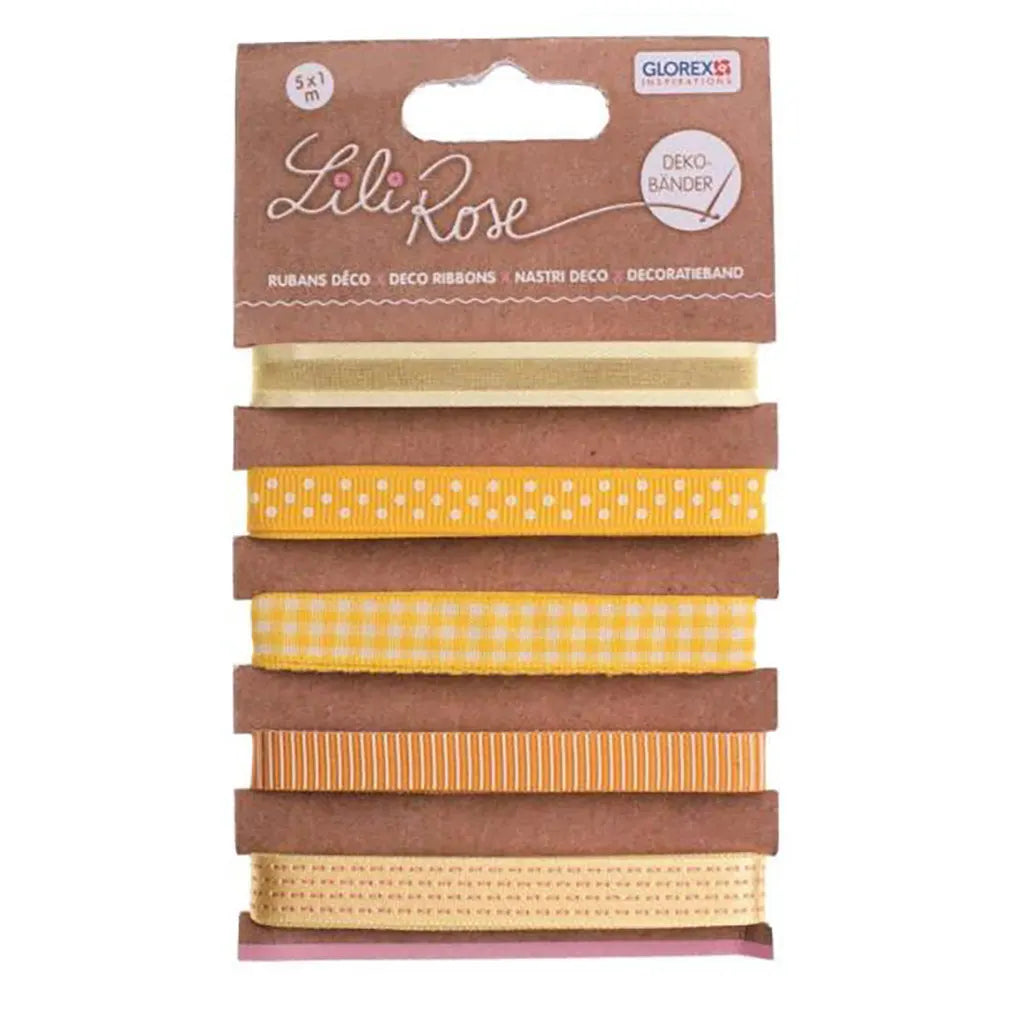 Deco Ribbon 5x100cm Yellow