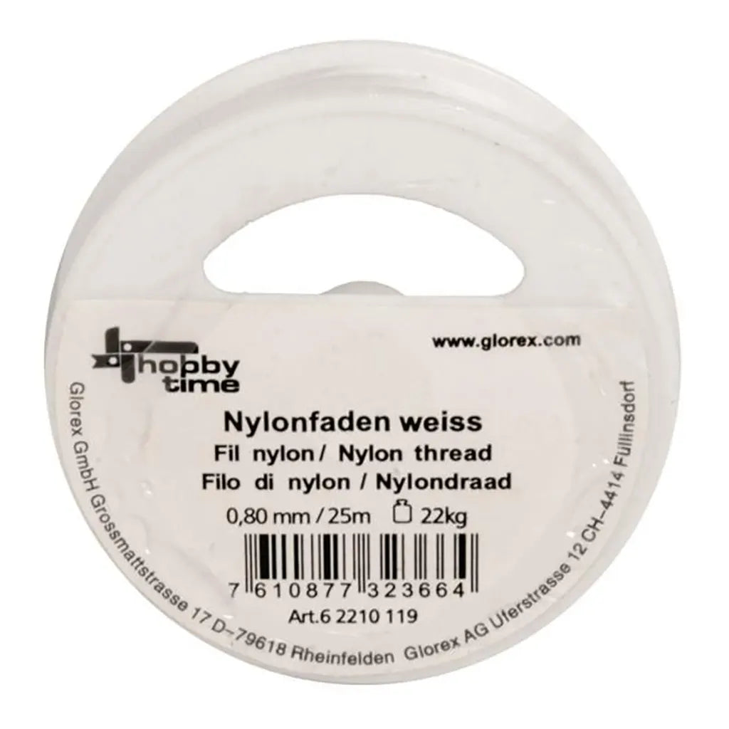 Nylon Thread 0.80mm 25M, White