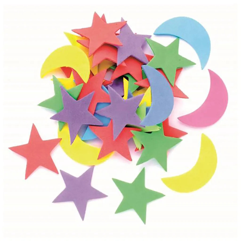 EVA Shapes Moon/Stars 80pcs