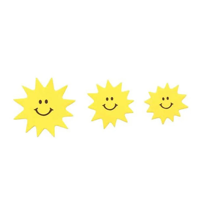 Craft Rubber Stickers 52pcs Sun/Moon/Clouds, Self Adhesive