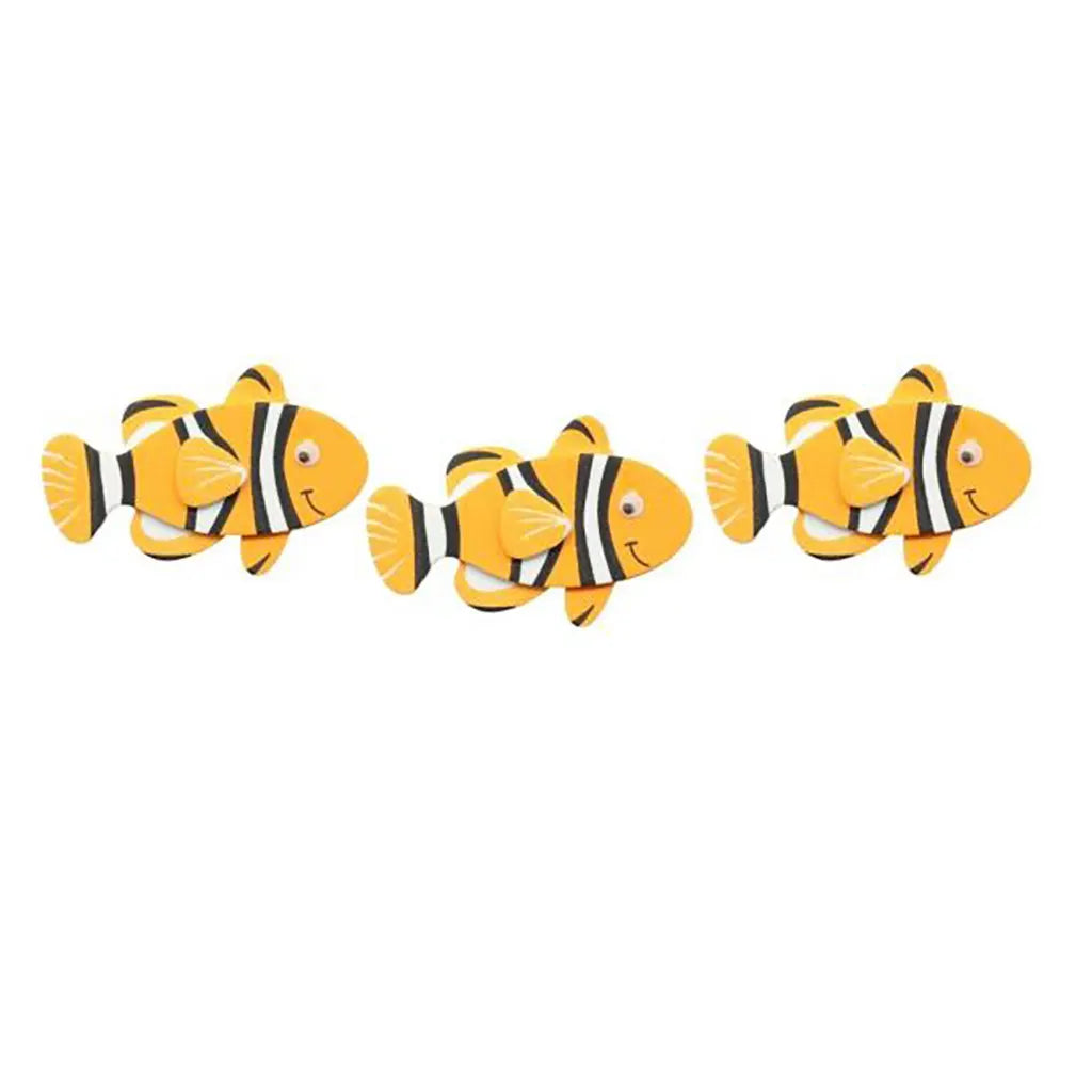 Craft Rubber Stickers 12pcs Fishes, Self Adhesive