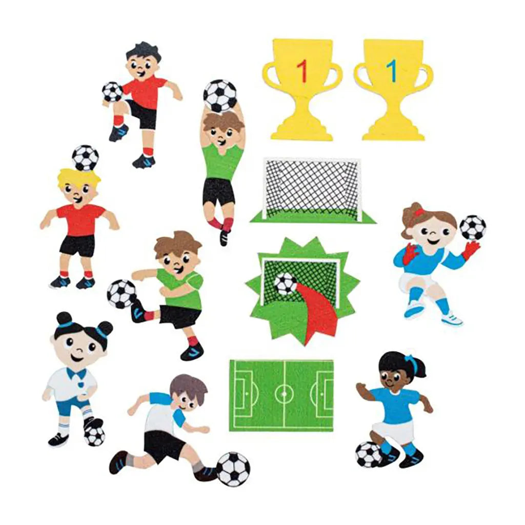 Craft Rubber Stickers 29pcs Football, Self Adhesive
