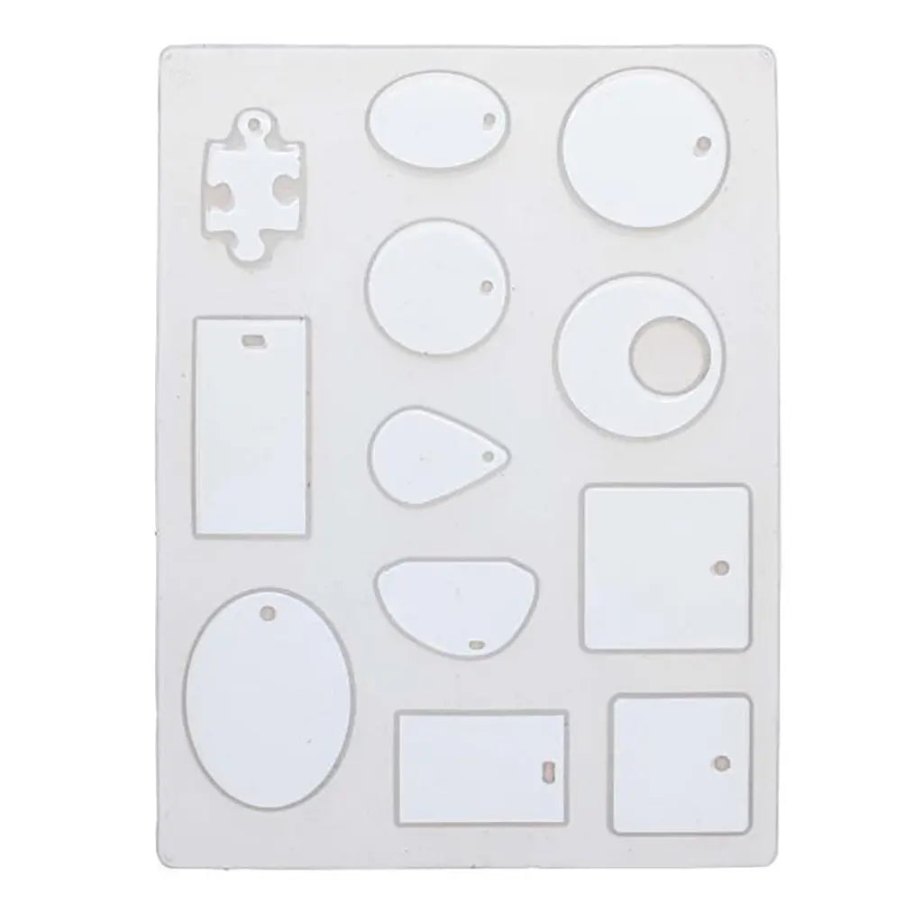 Silicone Mould 15.5x11.5cm Jewellery Pendant 12pcs