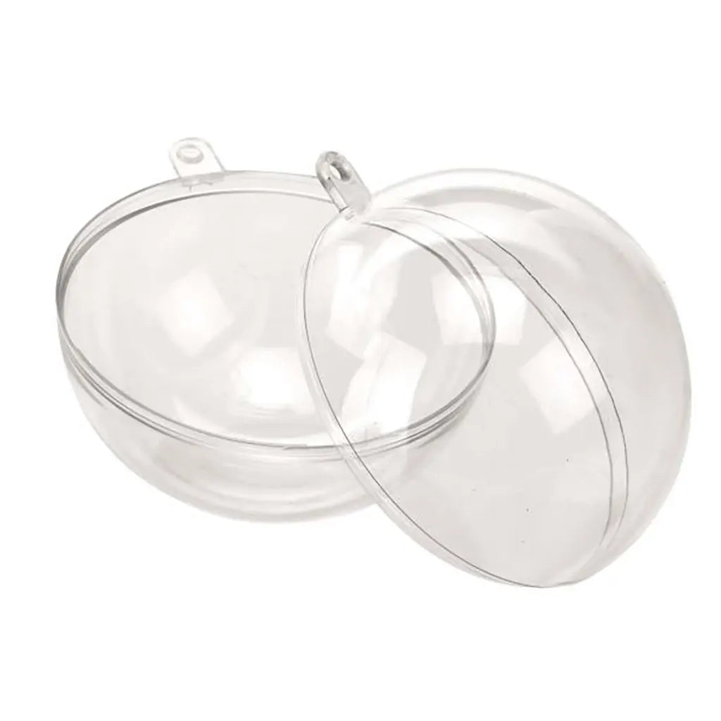 Plastic Ball Transparent 60mm with Label