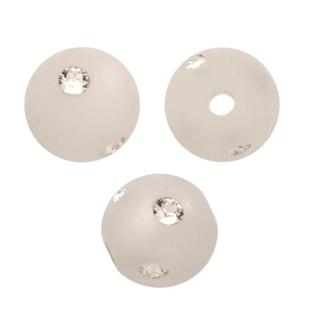 Strass Bead 8mm Polaris 3pcs Swarovski White Matt