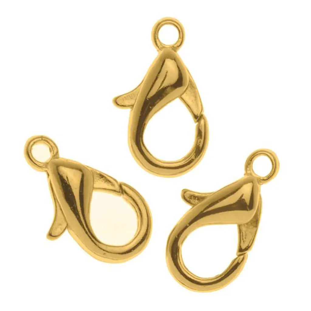 Carabiner Clasp 15mm 4pcs Gold