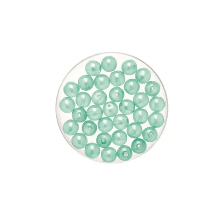 Bohemia Glass Bead 4mm Wax 75pcs, Aqua