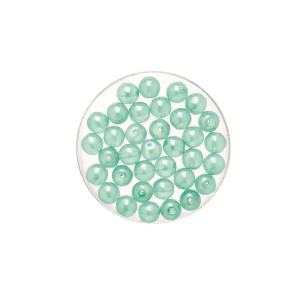 Bohemia Glass Bead 4mm Wax 75pcs, Aqua